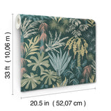 Everglades Dark Green by A-Street Prints Botanical Wallpaper – A-Street Prints 4172-27480