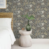 Everglades Grey by A-Street Prints Botanical Wallpaper – A-Street Prints 4172-27481