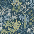 Everglades Teal Botanical Wallpaper by A-Street Prints pattern detail