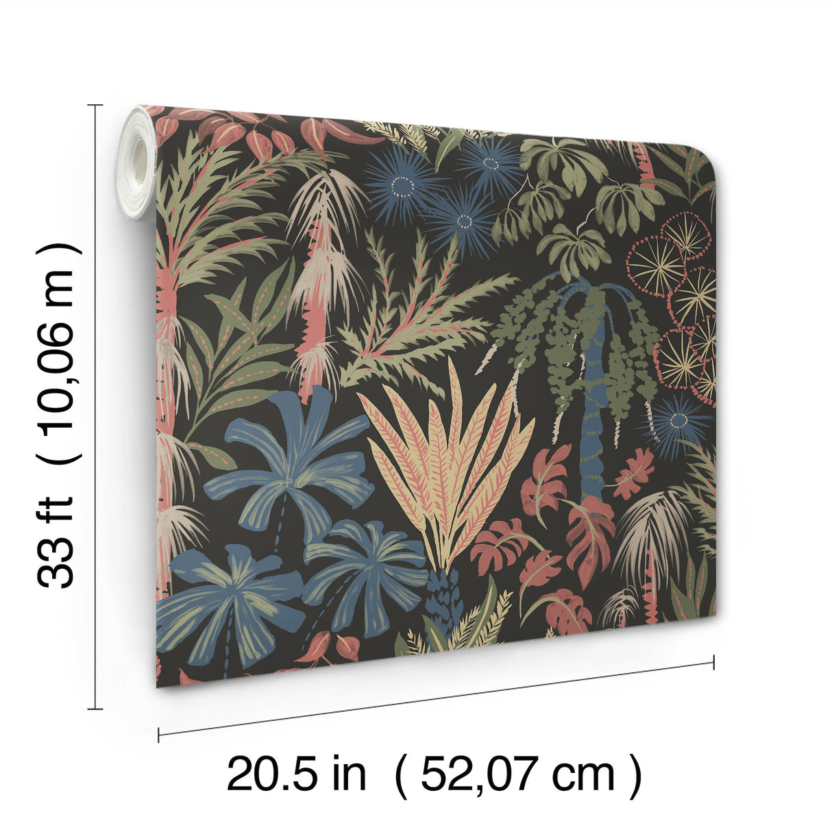 Everglades Black by A-Street Prints Botanical Wallpaper- A-Street Prints 4172-27483