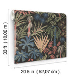 Everglades Black by A-Street Prints Botanical Wallpaper- A-Street Prints 4172-27483