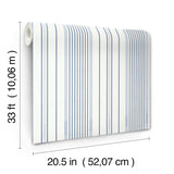 Navarres Stripe Blue by A-Street Prints Faux Linen Wallpaper- A-Street Prints 4172-27484