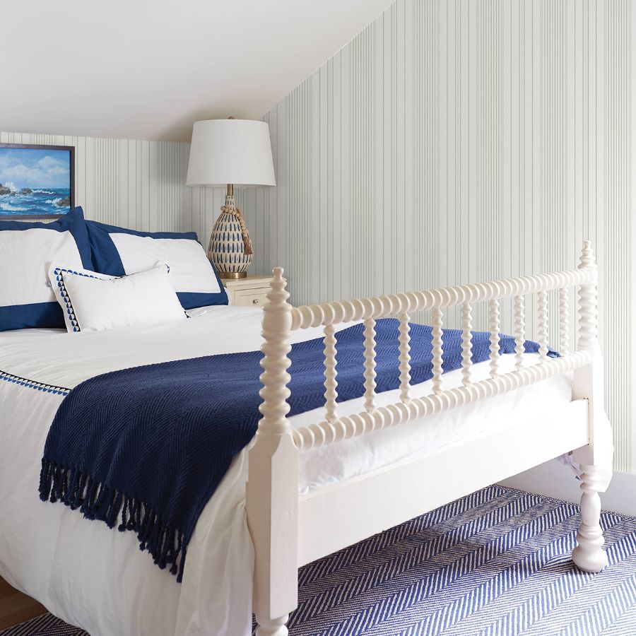 Navarres Stripe Light Green by A-Street Prints Faux Linen Wallpaper- A-Street Prints 4172-27485