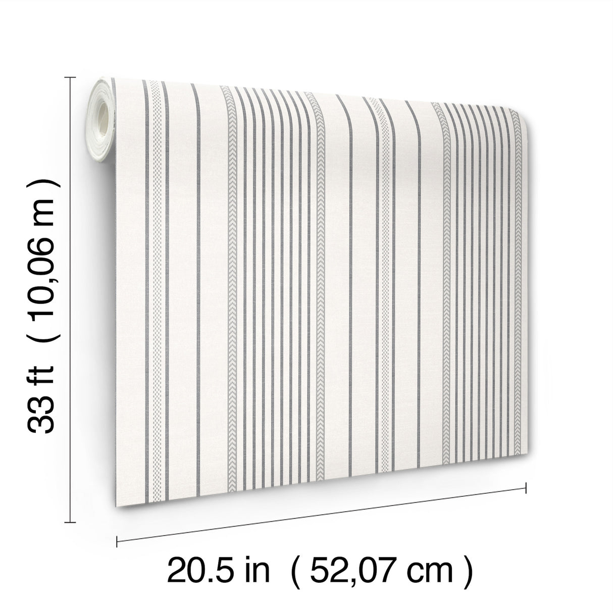 Navarres Stripe Charcoal by A-Street Prints Faux Linen Wallpaper- A-Street Prints 4172-27486