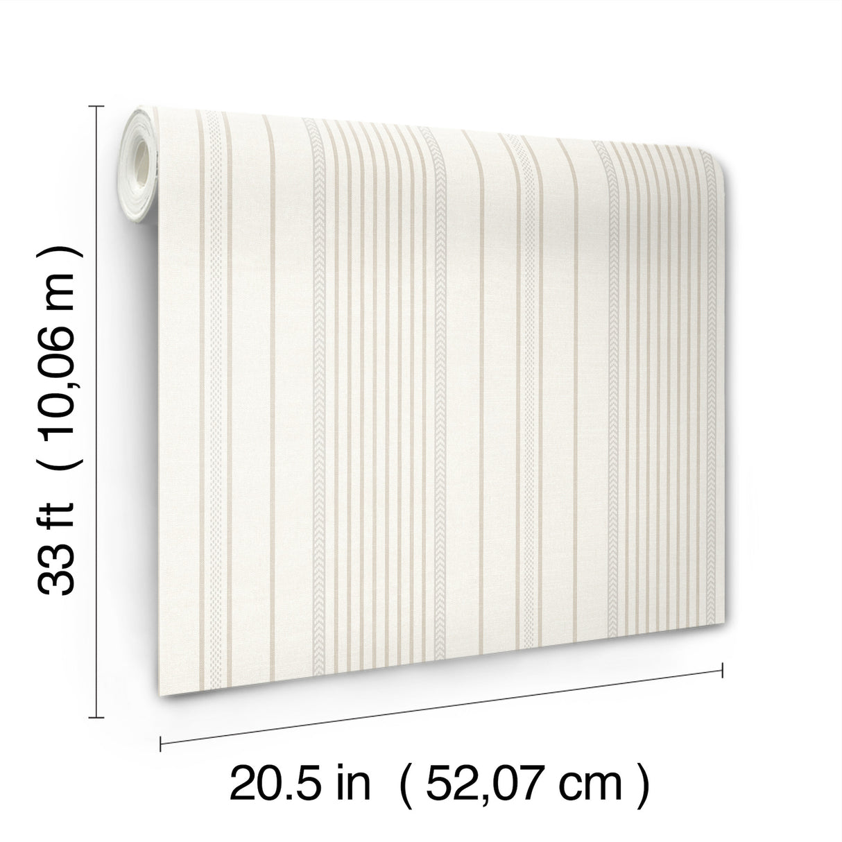 Navarres Stripe Neutral by A-Street Prints Faux Linen Non Woven Wallpaper – A-Street Prints 4172-27487