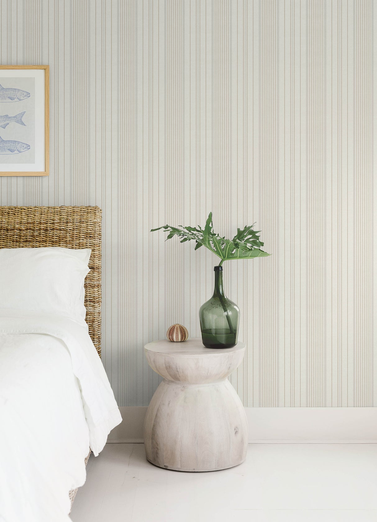 Navarres Stripe Neutral by A-Street Prints Faux Linen Non Woven Wallpaper – A-Street Prints 4172-27487