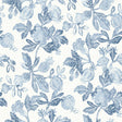 Beach Rose Blue Floral Fruits Wallpaper by A-Street Prints