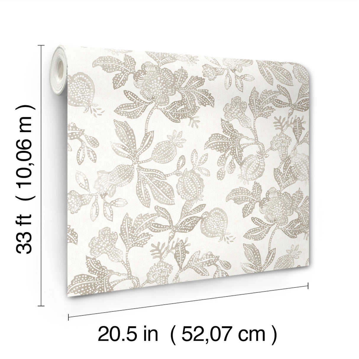 Beach Rose Neutral by A-Street Prints Floral Fruits Wallpaper – A-Street Prints 4172-27493