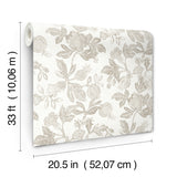 Beach Rose Neutral by A-Street Prints Floral Fruits Wallpaper – A-Street Prints 4172-27493