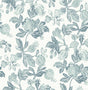 Beach Rose Teal Floral Fruits Wallpaper by A-Street Prints roll detail