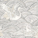 Egret Slate Tidal Dance Birds Wallpaper by A-Street Prints, 20.5 in x 33 ft – SKU 4172-27496