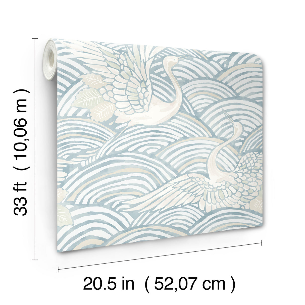 Egret Sky Blue by A-Street Prints Tidal Dance Wallpaper – A-Street Prints 4172-27498