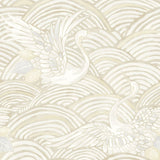 Egret Neutral Tidal Dance Wallpaper in Neutrals by A-Street Prints