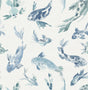 Koi Blue Fish wallpaper in blue by A-Street Prints, watercolor fish motif