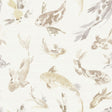Koi Metallic Fish wallpaper in warm metallic neutrals by A‑Street Prints