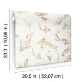 Koi Metallic Fish by A-Street Prints Fish Wallpaper – A-Street Prints 4172-27501
