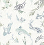 A-Street Prints Koi Seafoam Fish Wallpaper pattern in teal and grey watercolor koi