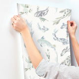 Koi Seafoam by A-Street Prints Fish Wallpaper – A-Street Prints 4172-27502