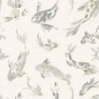 Koi Stone Fish Wallpaper in grey by A-Street Prints