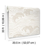 Swell Beige by A-Street Prints Ocean Wave Wallpaper – A-Street Prints 4172-27508