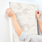 Swell Beige by A-Street Prints Ocean Wave Wallpaper – A-Street Prints 4172-27508