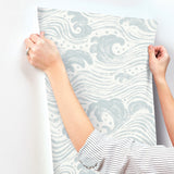 Swell Light Blue by A-Street Prints Ocean Wave Wallpaper – A-Street Prints 4172-27509