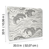 Swell Charcoal by A-Street Prints Ocean Wave Wallpaper – A-Street Prints 4172-27510
