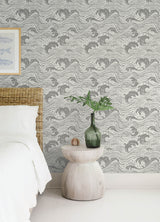 Swell Charcoal by A-Street Prints Ocean Wave Wallpaper – A-Street Prints 4172-27510