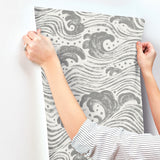 Swell Charcoal by A-Street Prints Ocean Wave Wallpaper – A-Street Prints 4172-27510