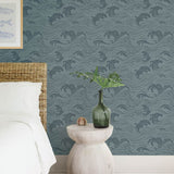 Swell Teal by A-Street Prints Ocean Wave Wallpaper – A-Street Prints 4172-27511