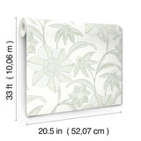 Star Flower Light Green by A-Street Prints Floral Trail Wallpaper- A-Street Prints 4172-27513