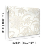 Star Flower Beige by A-Street Prints Floral Trail Wallpaper – A-Street Prints 4172-27515