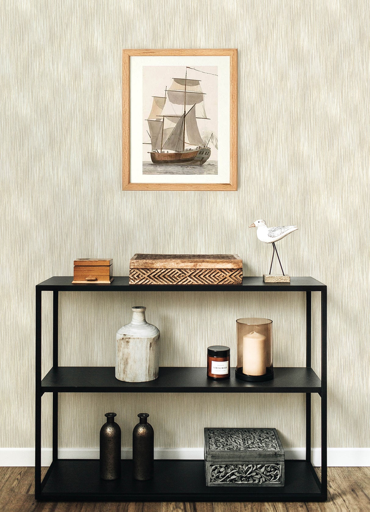 Largo Neutral by A-Street Prints Striated Stripe Wallpaper – A-Street Prints 4172-27520