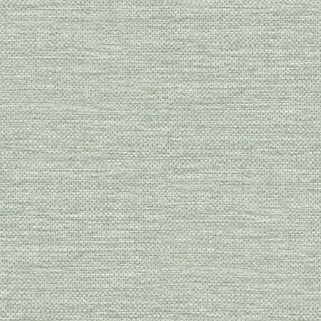 A-Street Prints Malin Seafoam Faux Grasscloth Wallpaper sample swatch showing woven-look texture in soft seafoam blue-green.