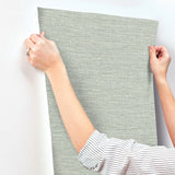 Malin Seafoam by A-Street Prints Faux Grasscloth Wallpaper- A-Street Prints 4172-27530