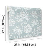 Tortuga Sky Blue by A-Street Prints Coral Weave Wallpaper – A-Street Prints 4172-82003
