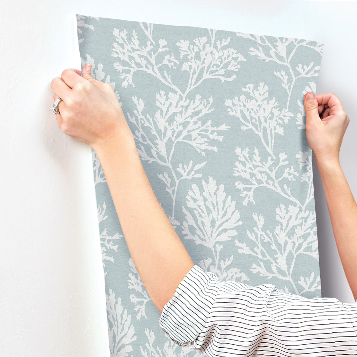 Tortuga Sky Blue by A-Street Prints Coral Weave Wallpaper – A-Street Prints 4172-82003