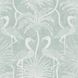 Biscayne Turquoise Flamingo Beach Wallpaper by A-Street Prints