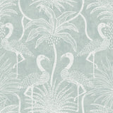 Biscayne Turquoise Flamingo Beach Wallpaper by A-Street Prints