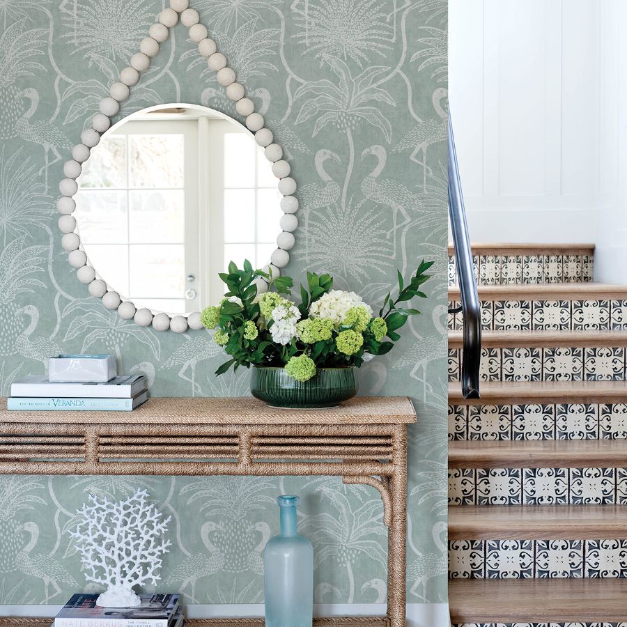 Biscayne Turquoise by A-Street Prints Flamingo Beach Wallpaper – A-Street Prints 4172-82004