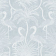 Biscayne Sky Blue Flamingo Beach Wallpaper by A-Street Prints