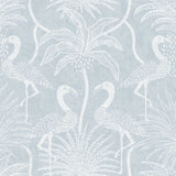 Biscayne Sky Blue Flamingo Beach Wallpaper by A-Street Prints
