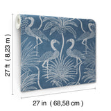 Biscayne Navy by A-Street Prints Flamingo Beach Wallpaper – A-Street Prints 4172-82006