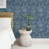 Biscayne Navy by A-Street Prints Flamingo Beach Wallpaper – A-Street Prints 4172-82006