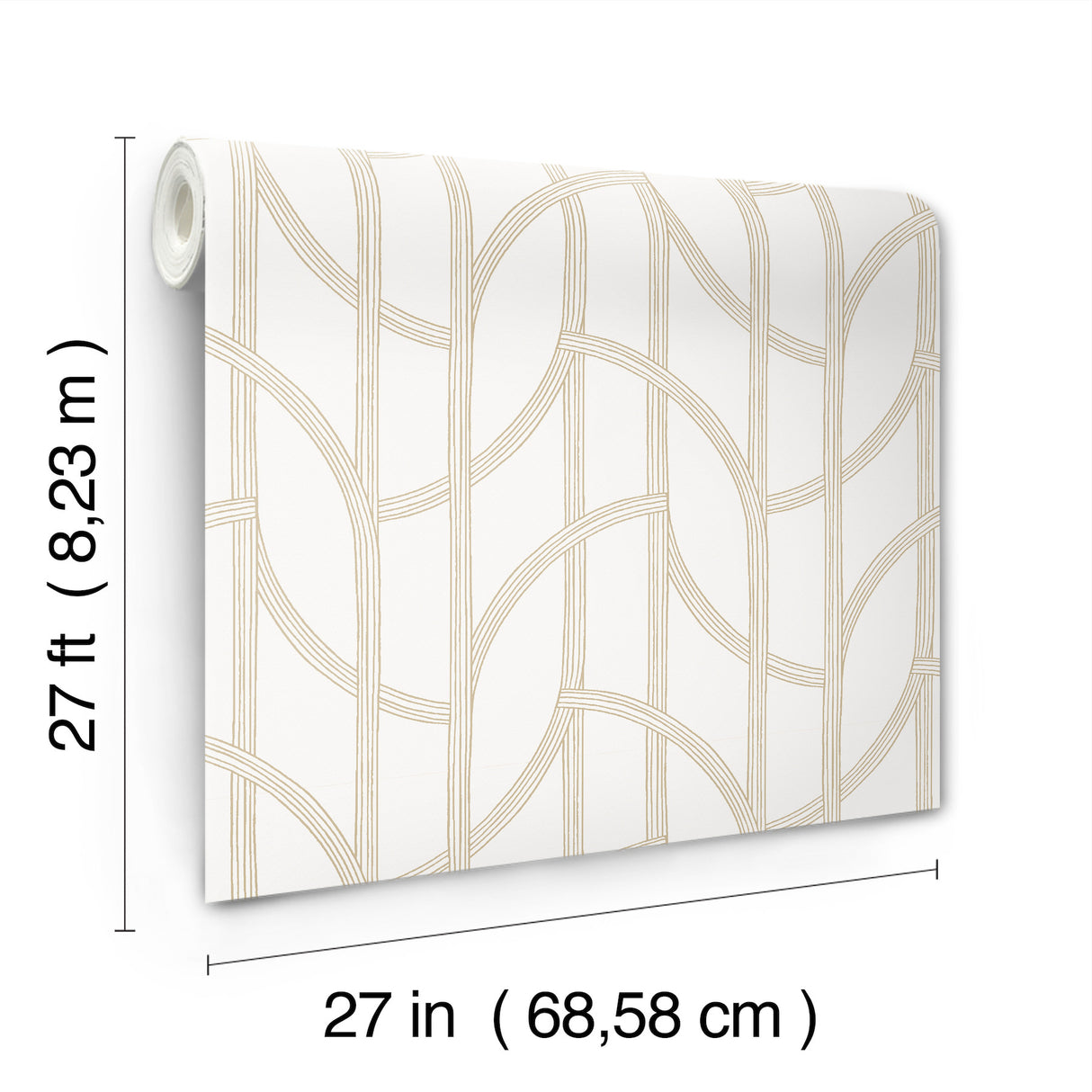 Salvo Gold by A-Street Prints Curved Contours Wallpaper – A-Street Prints 4172-82008