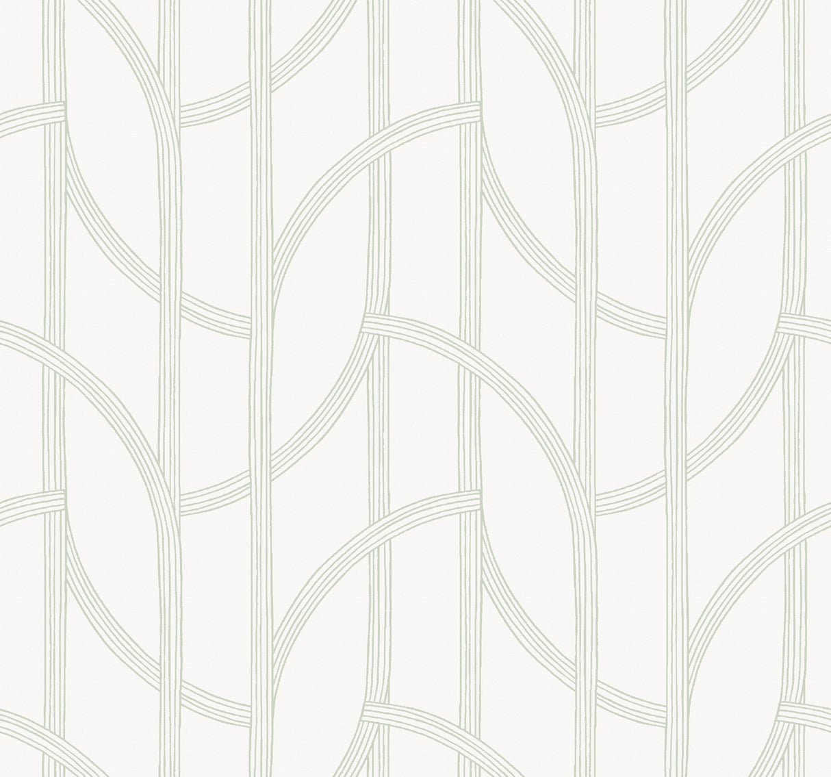Salvo Light Green Curved Contours Wallpaper by A-Street Prints, 27 in x 27 ft roll