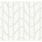 Salvo Light Green Curved Contours Wallpaper by A-Street Prints, 27 in x 27 ft roll