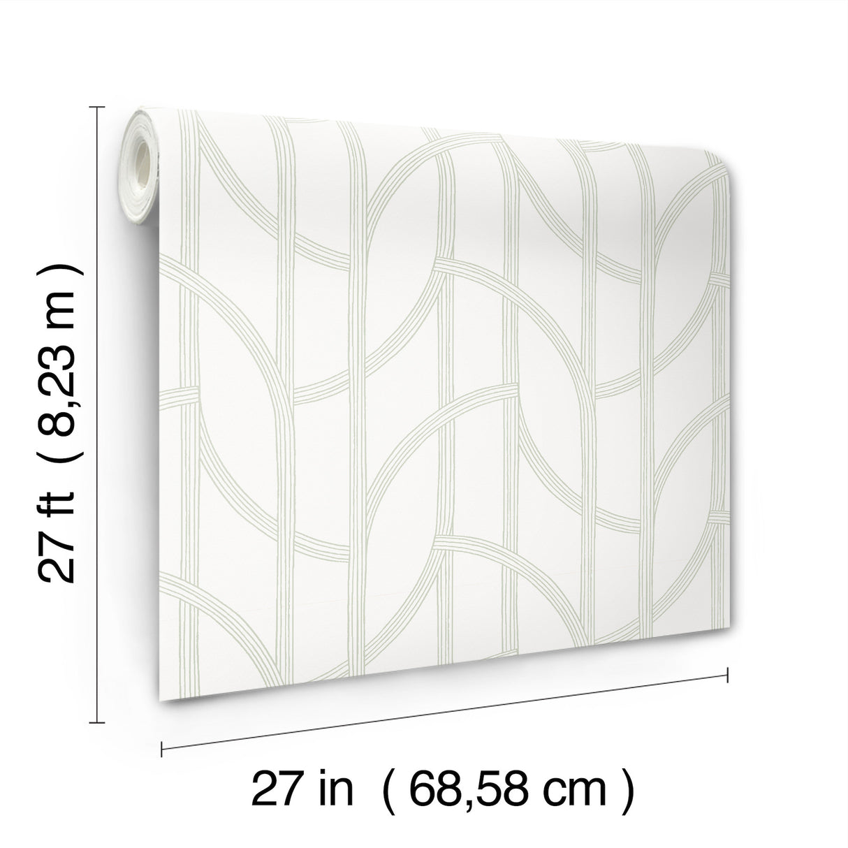 Salvo Light Green by A-Street Prints Curved Contours Wallpaper – A-Street Prints 4172-82009