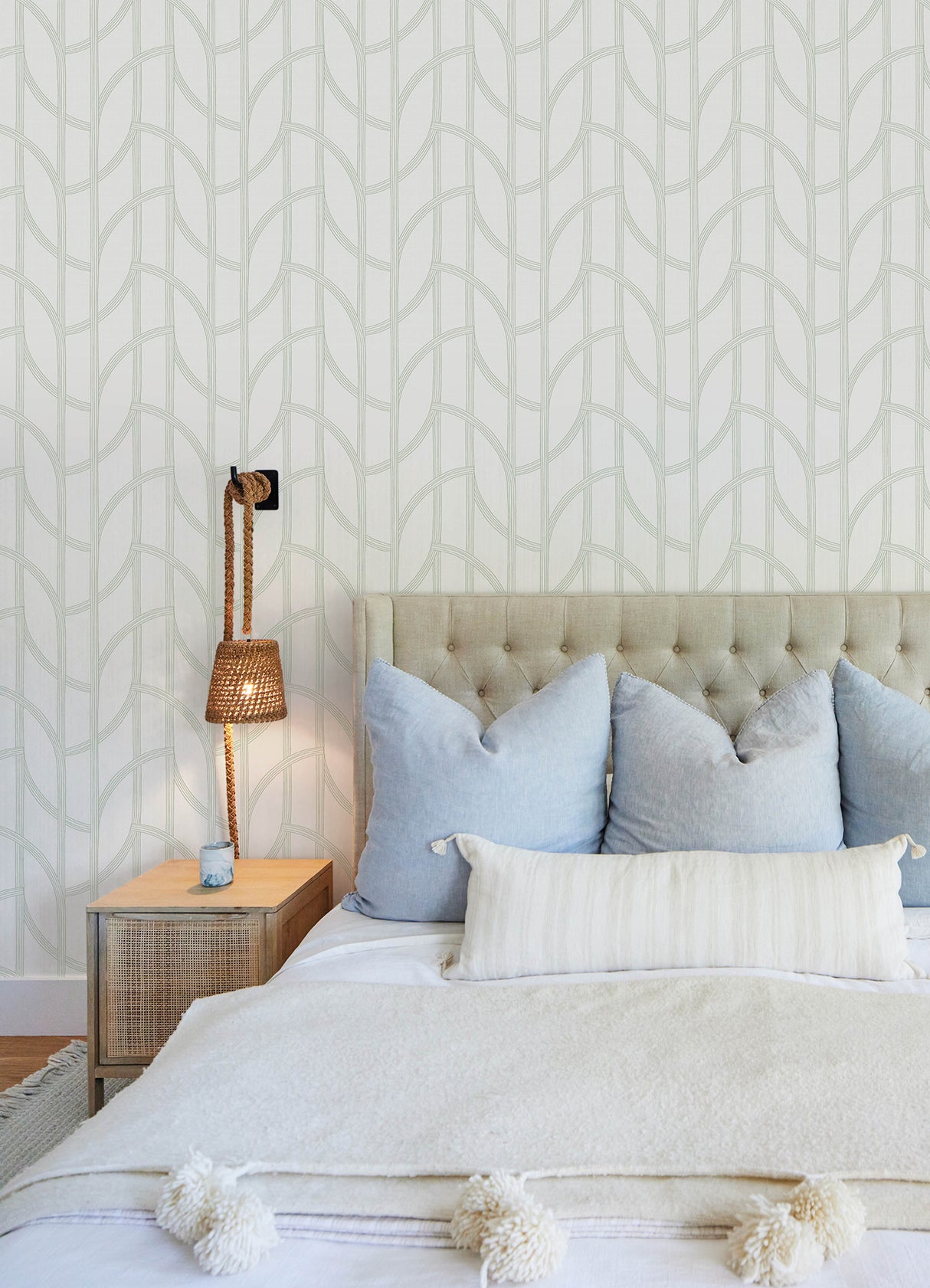 Salvo Light Green by A-Street Prints Curved Contours Wallpaper – A-Street Prints 4172-82009