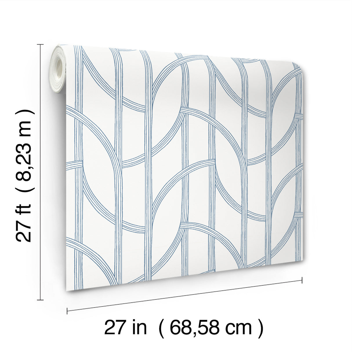 Salvo Navy by A-Street Prints Curved Contours Wallpaper – A-Street Prints 4172-82010